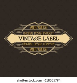 Vintage typographic label premium - vector