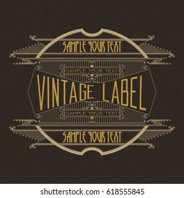 Vintage typographic label premium - vector