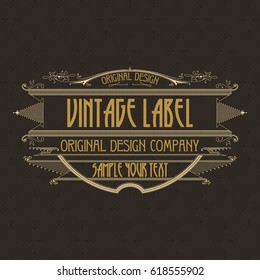 Vintage typographic label premium - vector