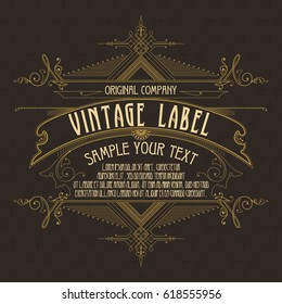 Vintage typographic label premium - vector