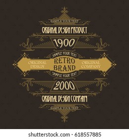 Vintage typographic label premium - vector