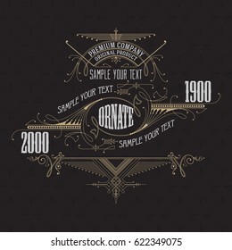 Vintage typographic label premium - vector
