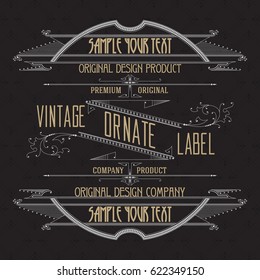 Vintage typographic label premium - vector