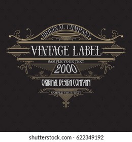 Vintage typographic label premium - vector