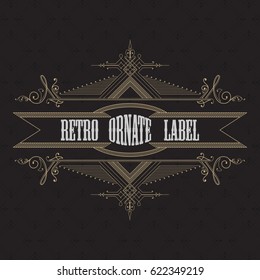 Vintage typographic label premium - vector