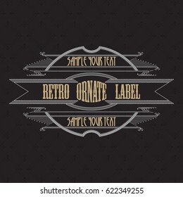 Vintage typographic label premium - vector