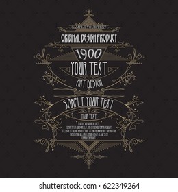 Vintage typographic label premium - vector