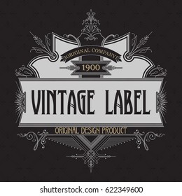 Vintage typographic label premium - vector