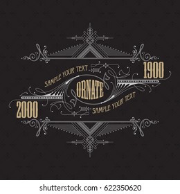 Vintage typographic label premium - vector