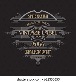 Vintage typographic label premium - vector