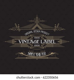 Vintage typographic label premium - vector