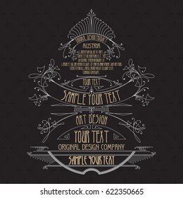 Vintage typographic label premium - vector