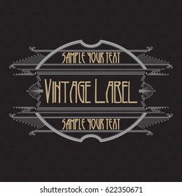 Vintage typographic label premium - vector