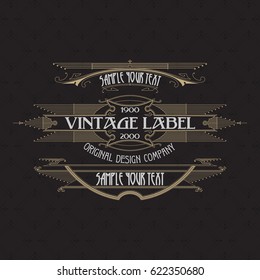 Vintage typographic label premium - vector