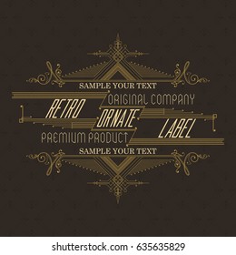 Vintage typographic label premium - vector