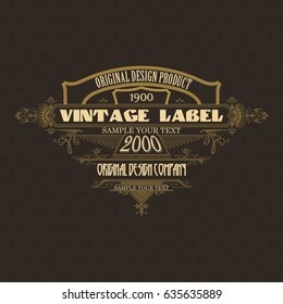 Vintage typographic label premium - vector