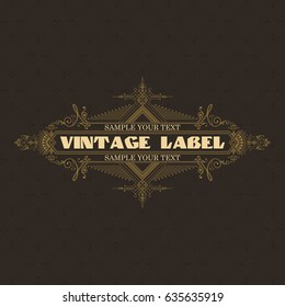 Vintage typographic label premium - vector