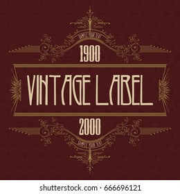 Vintage typographic label premium - vector
