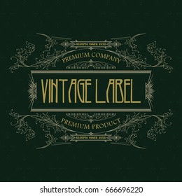 Vintage typographic label premium - vector
