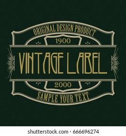 Vintage typographic label premium - vector