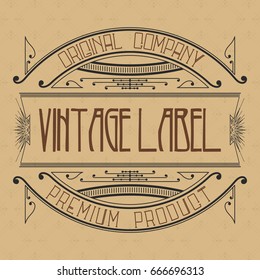 Vintage typographic label premium - vector