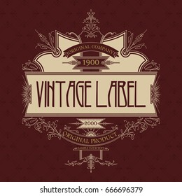 Vintage typographic label premium - vector