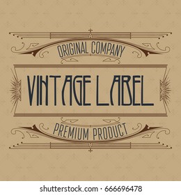 Vintage typographic label premium - vector