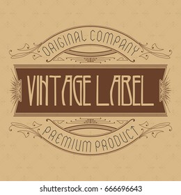 Vintage typographic label premium - vector