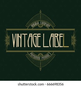 Vintage typographic label premium - vector