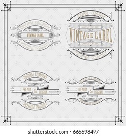 Vintage typographic label premium - vector