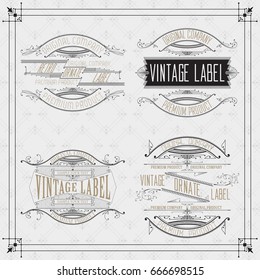Vintage typographic label premium - vector