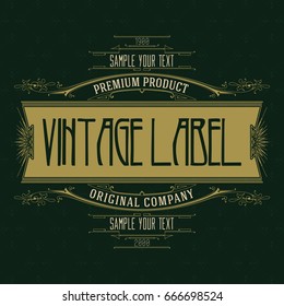 Vintage typographic label premium - vector