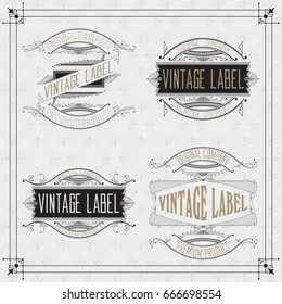 Vintage typographic label premium - vector