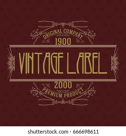 Vintage typographic label premium - vector
