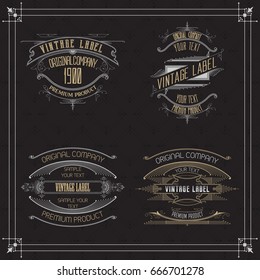 Vintage typographic label premium - vector