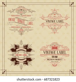 Vintage typographic label premium - vector