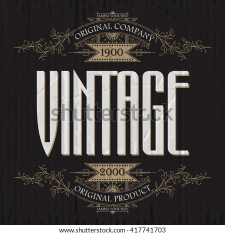 Vintage typographic label premium - vector