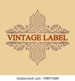 Vintage typographic label - vector.