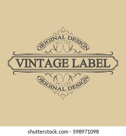 Vintage typographic label - vector.