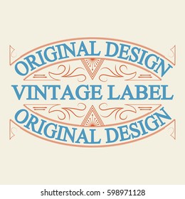 Vintage typographic label - vector.