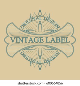 Vintage typographic label - vector.