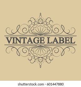 Vintage typographic label - vector.