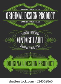 Vintage typographic labels premium - vector