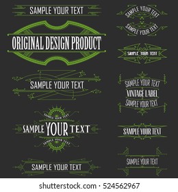 Vintage typographic labels premium - vector