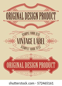 Vintage typographic labels premium - vector