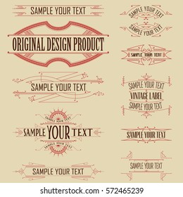 Vintage typographic labels premium - vector