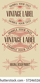 Vintage typographic labels premium - vector