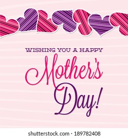 Vintage Typographic Mother's Day card in vector format.