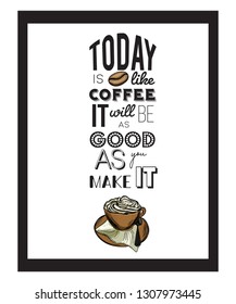 Vintage typographic poster for print and coffee shops