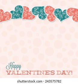 Vintage Typographic Valentine's Day card in vector format.